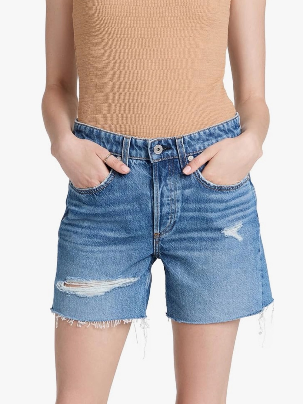 Rag & Bone Rosa Mid-Rise Denim Short
